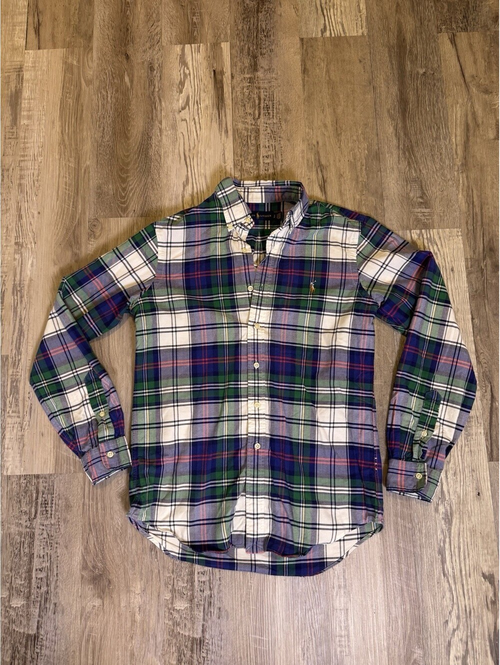 Polo Ralph Lauren Men’s S Plaid Button Down Long Sleeve Shirt Multicolor Pony